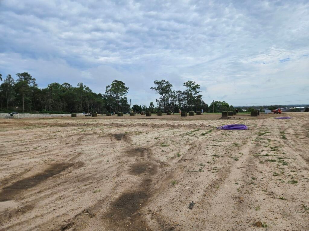 Holy Cross FC new home ground being levelled and prepared for turfing